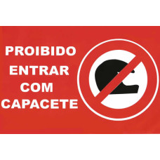 Adesivo Proibido entrar c/ capacete